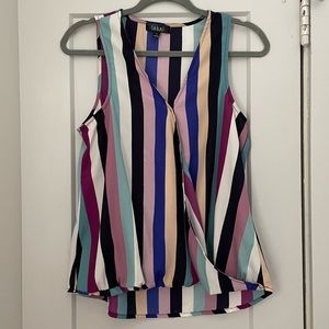 Striped Sleeveless Blouse